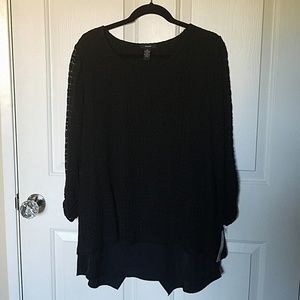 NWT XL Alfani peekaboo sleeves lined sweater